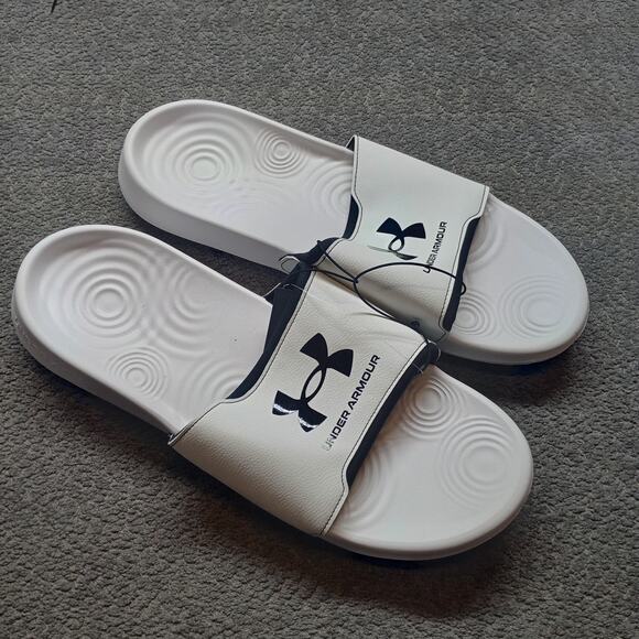 Under Armour Ignite Select Men\'s Slide Sandals White Size 18 New main image 4